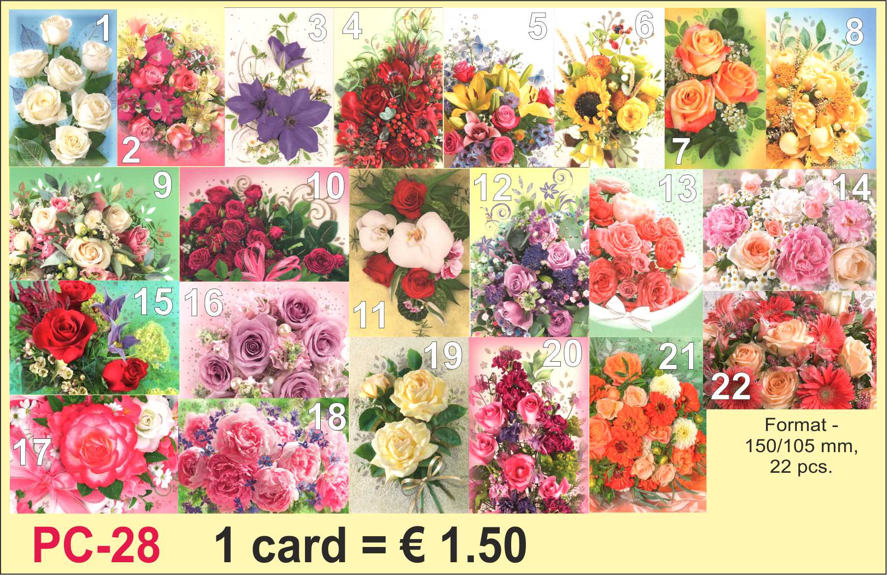 Greetings Postcards flowers
